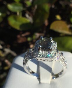 18k White Gold 1.61ct Alexandrite & Diamonds Ring