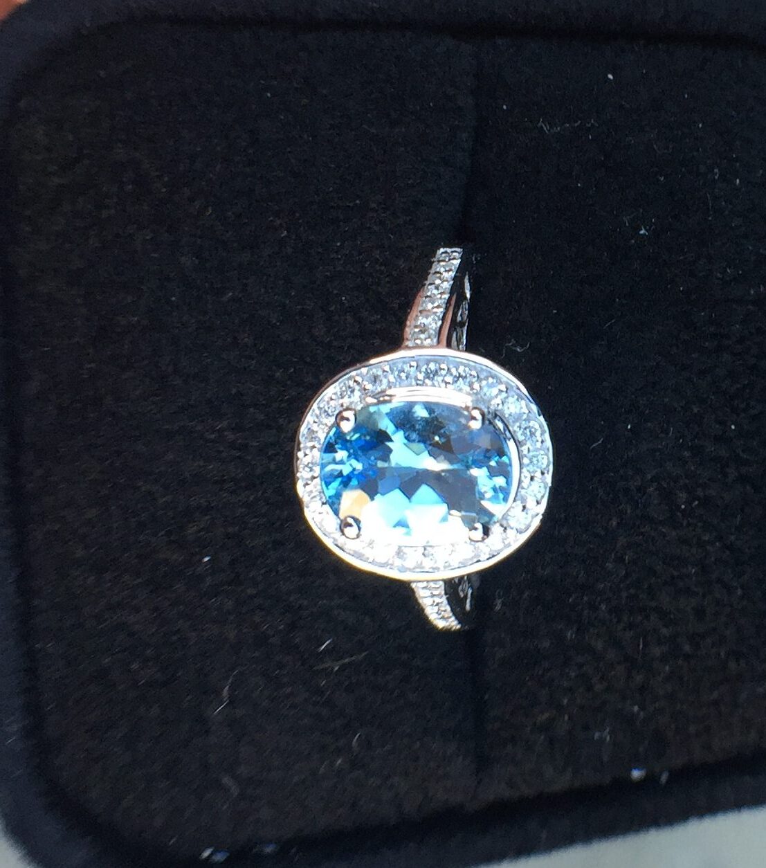 14k White Gold 1.77ct Aquamarine & VS Diamonds Ring - Image 11