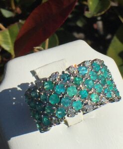 14k White Gold 3.22ct Paraiba Tourmaline And VS Diamonds Ring