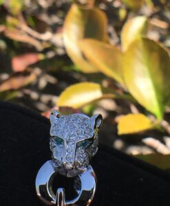14k White Gold 0.69ct Paraiba & VS Diamonds Ring
