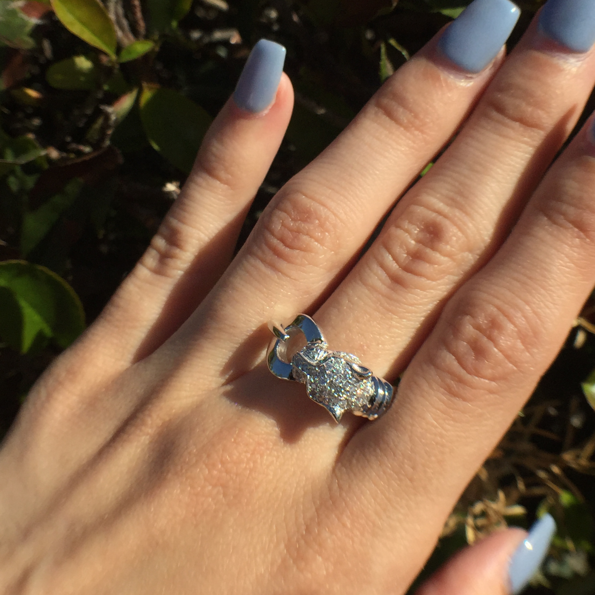 14k White Gold 0.69ct Paraiba & VS Diamonds Ring - Image 2