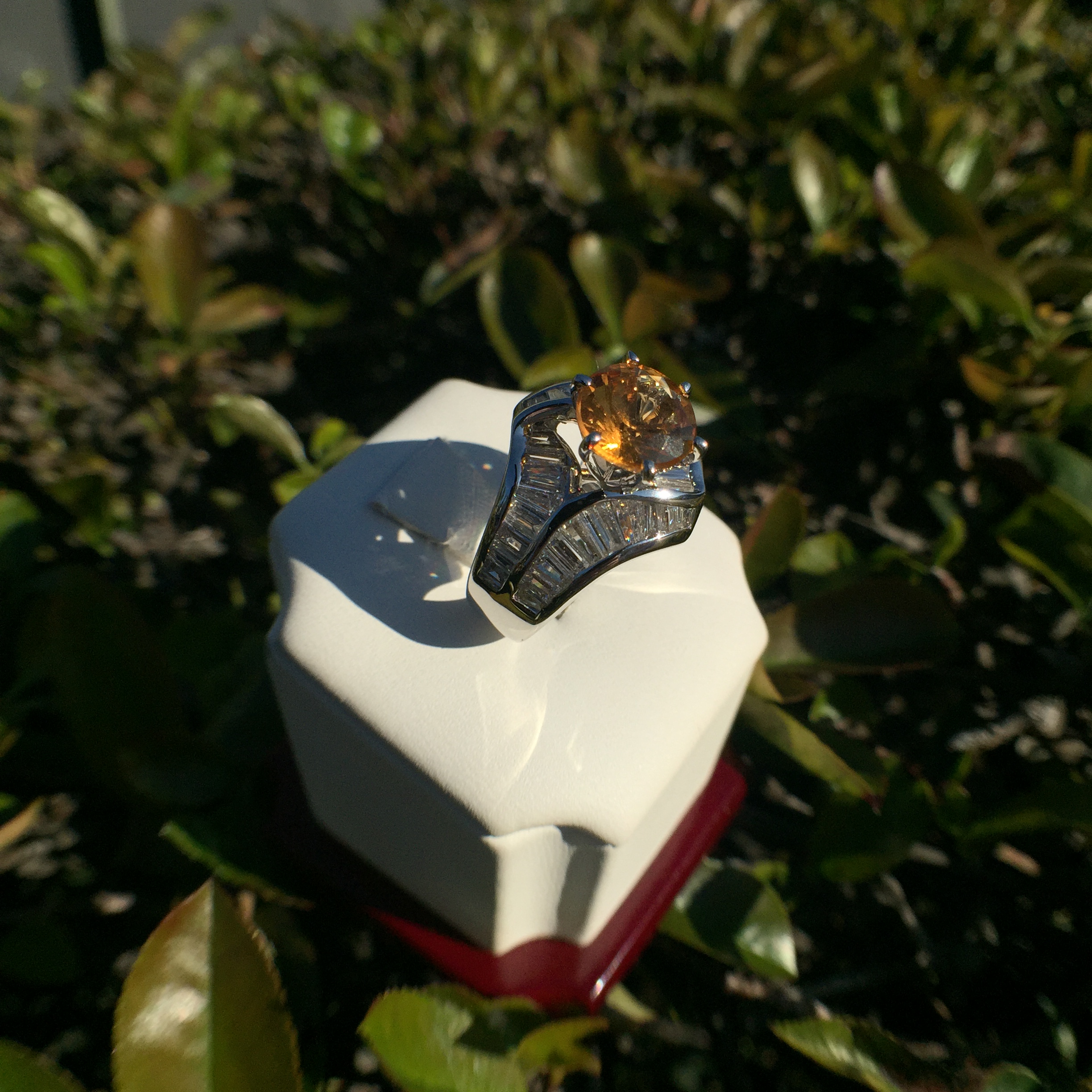14k White Gold 4.85ct Imperial Topaz & VS Diamonds Ring - Image 10