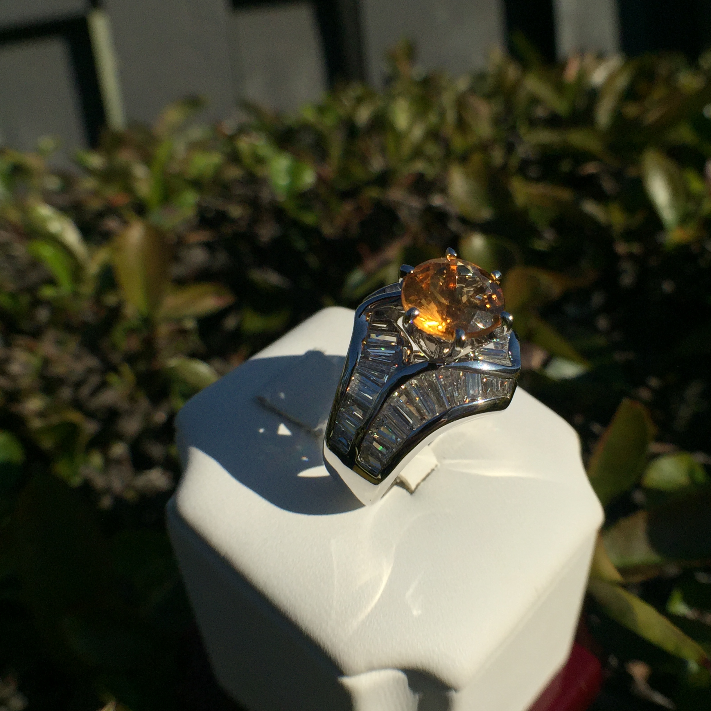 14k White Gold 4.85ct Imperial Topaz & VS Diamonds Ring - Image 11