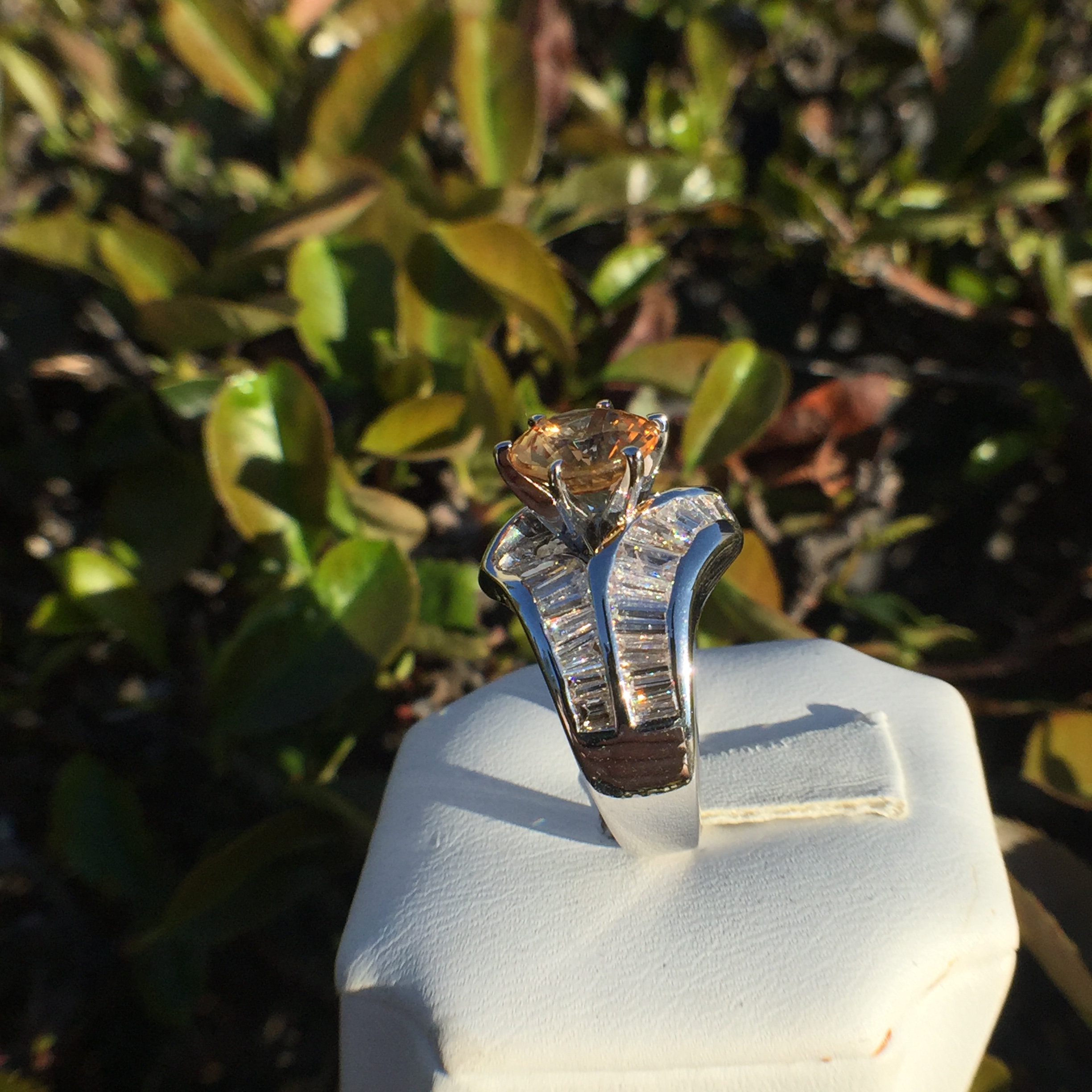 14k White Gold 4.85ct Imperial Topaz & VS Diamonds Ring - Image 13