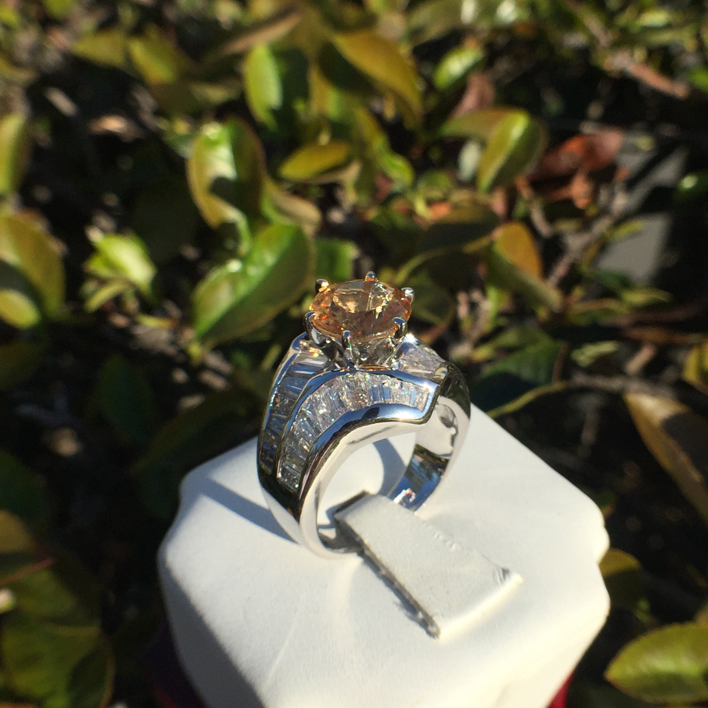 14k White Gold 4.85ct Imperial Topaz & VS Diamonds Ring - Image 14