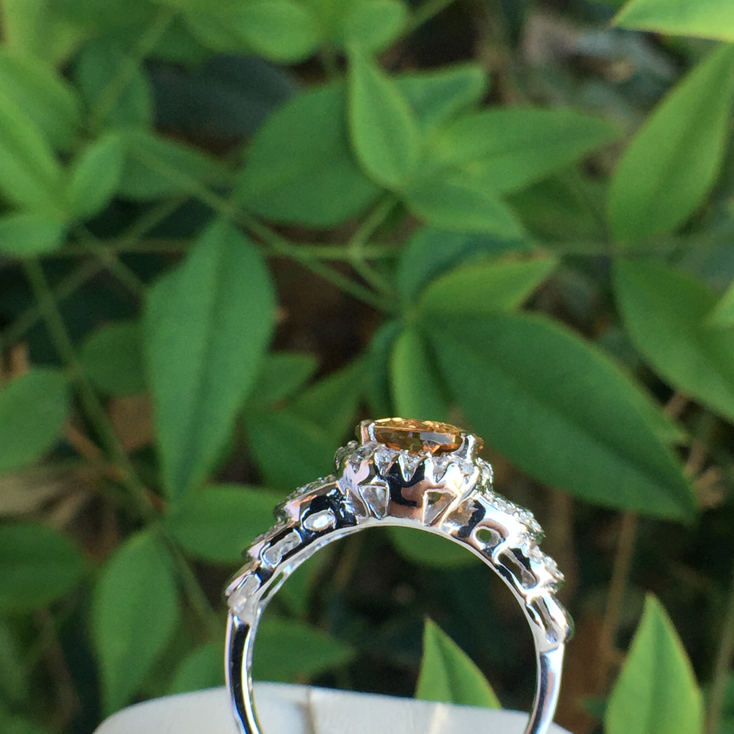 14k White Gold 3.3ct Imperial Topaz & VS Diamonds Ring - Image 13