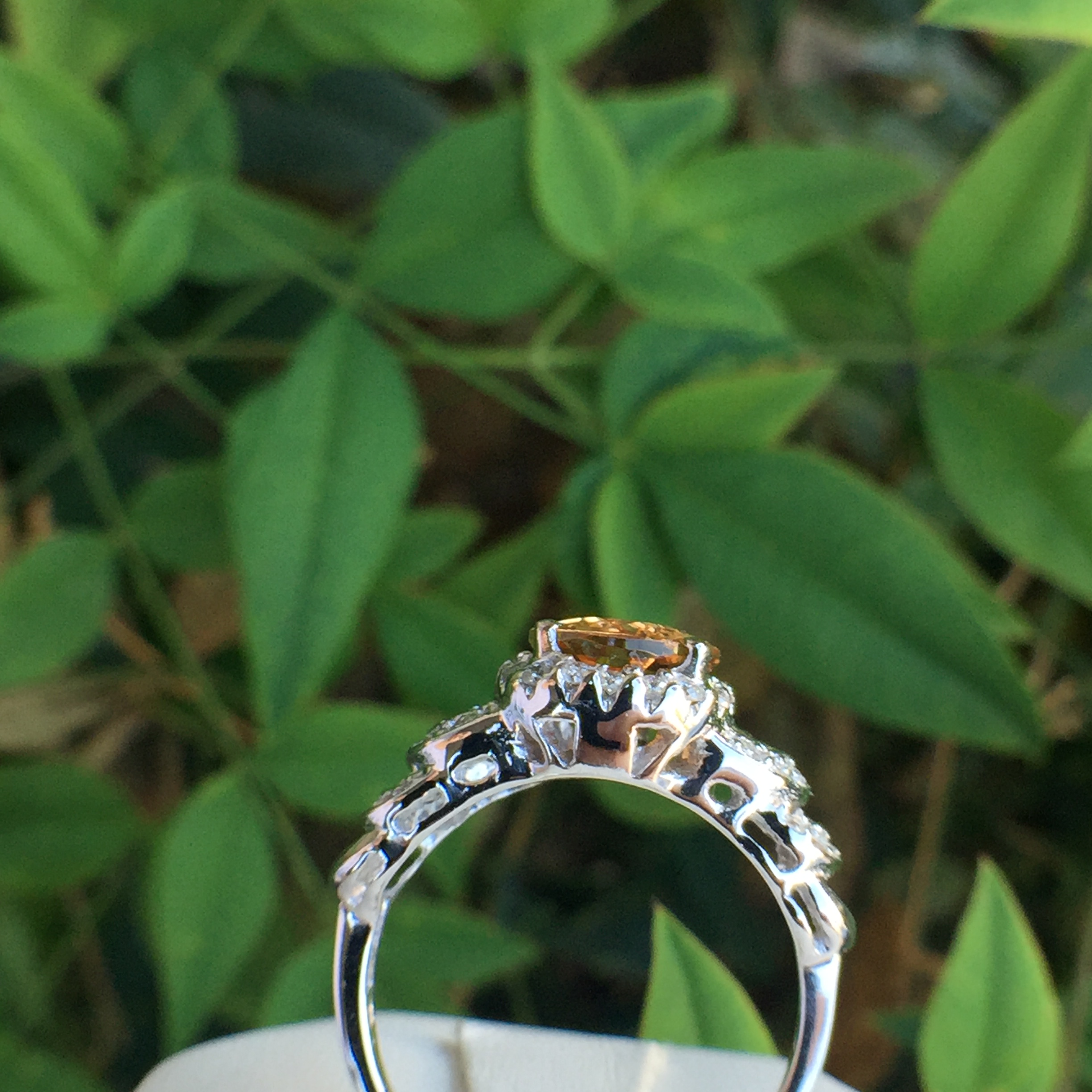 14k White Gold 3.3ct Imperial Topaz & VS Diamonds Ring - Image 12