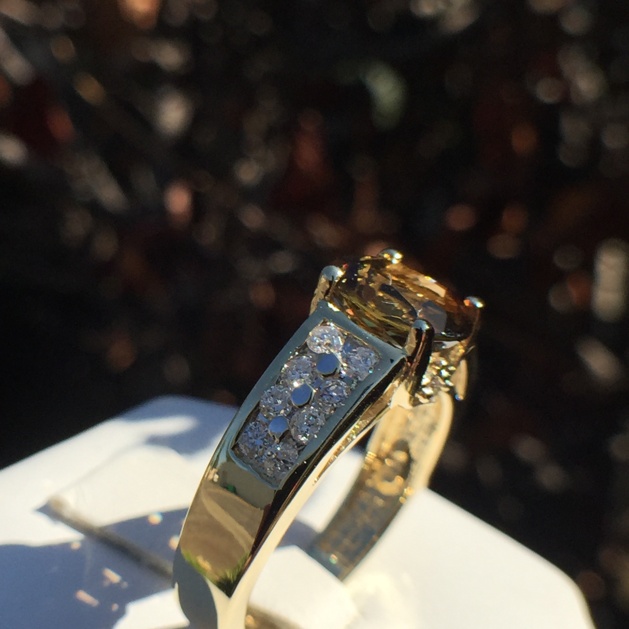 14k Yellow Gold 2.01ct Andaluzite & VS Diamonds Ring - Image 11