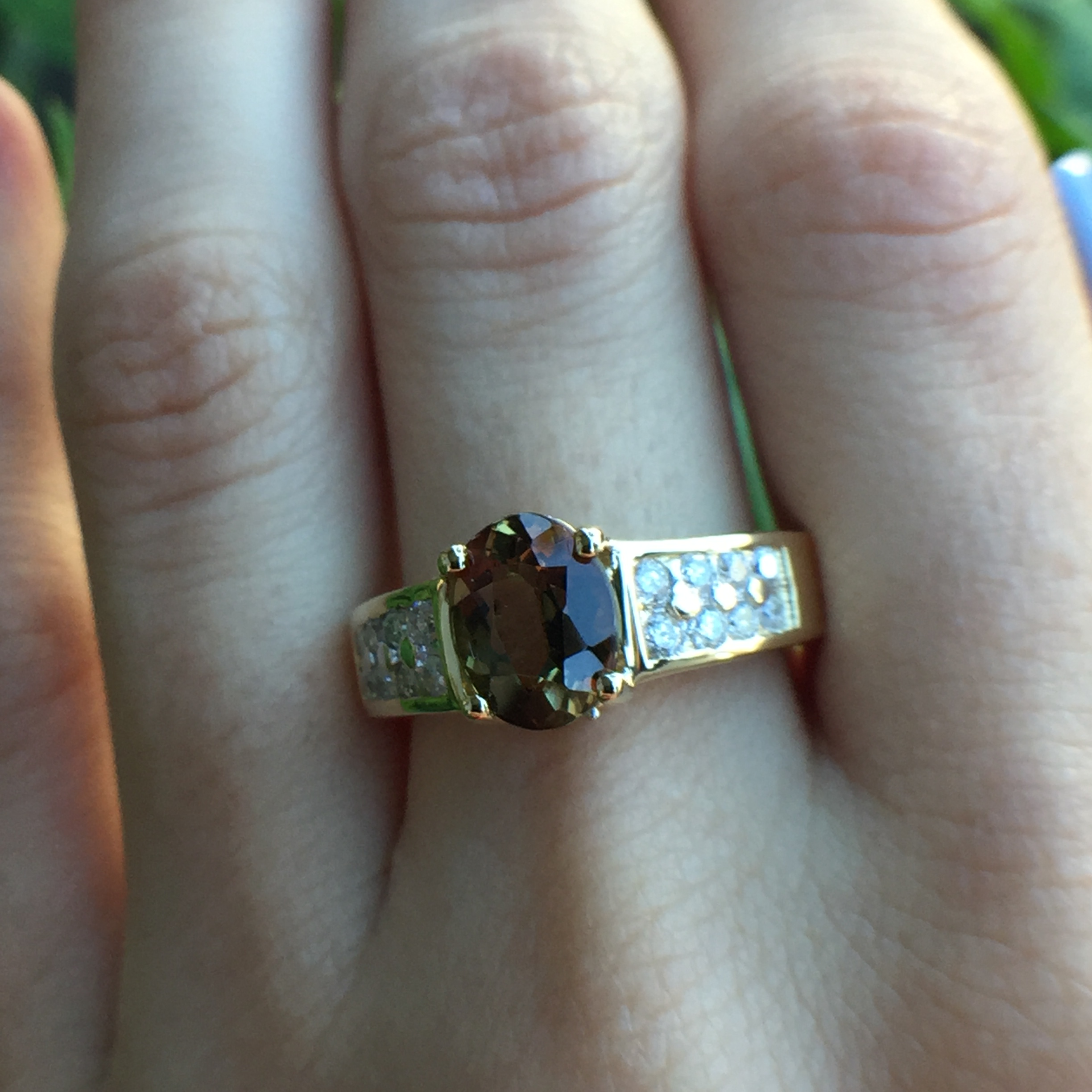 14k Yellow Gold 2.01ct Andaluzite & VS Diamonds Ring - Image 6