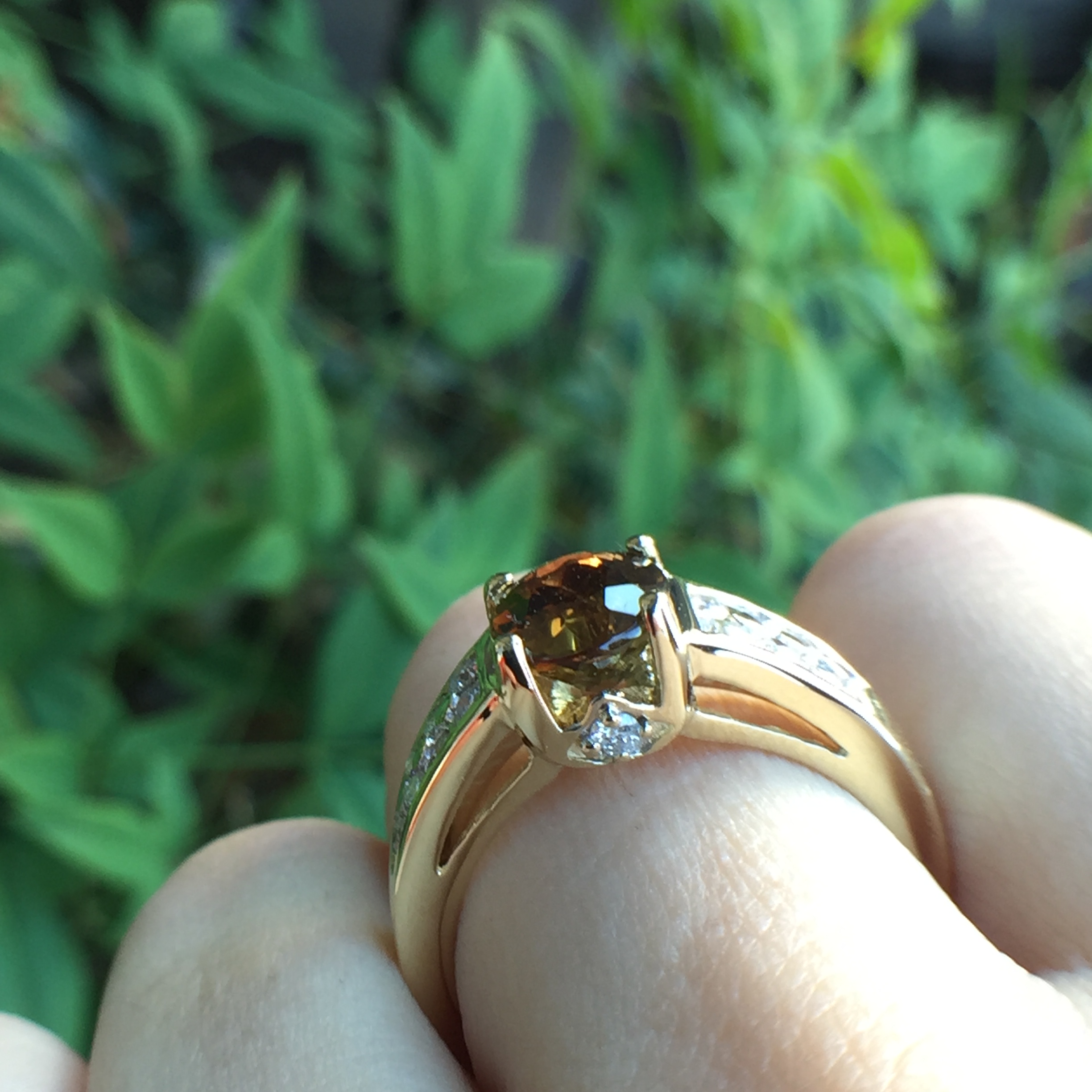 14k Yellow Gold 2.01ct Andaluzite & VS Diamonds Ring - Image 8