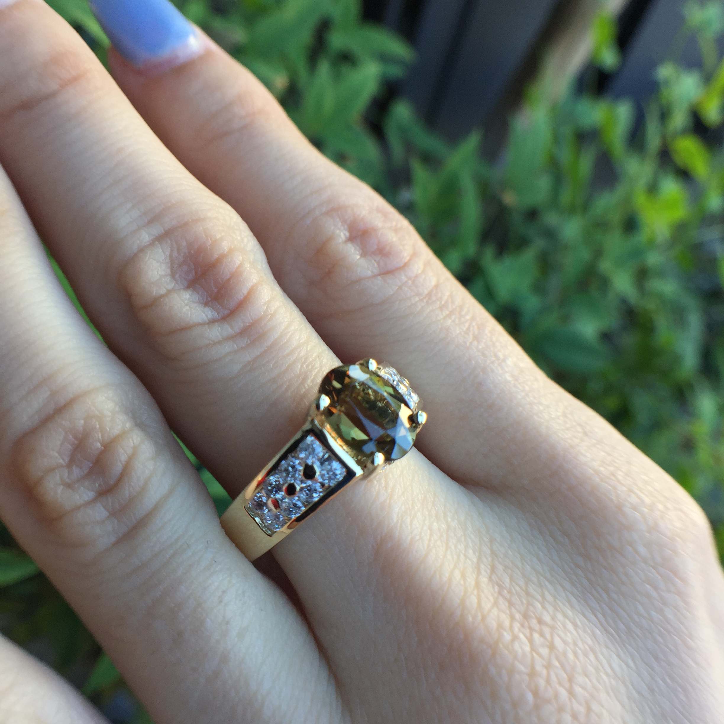14k Yellow Gold 2.01ct Andaluzite & VS Diamonds Ring - Image 14