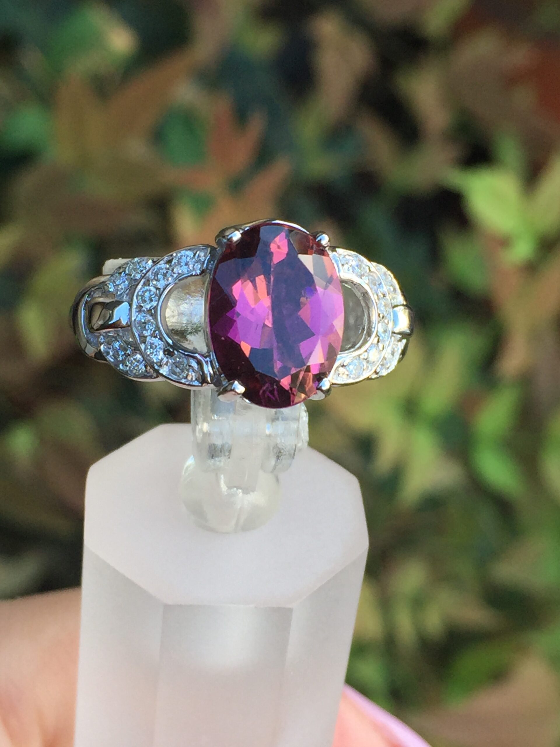 18k White Gold 2.59ct Pink Tourmaline & Diamonds Ring - Image 5