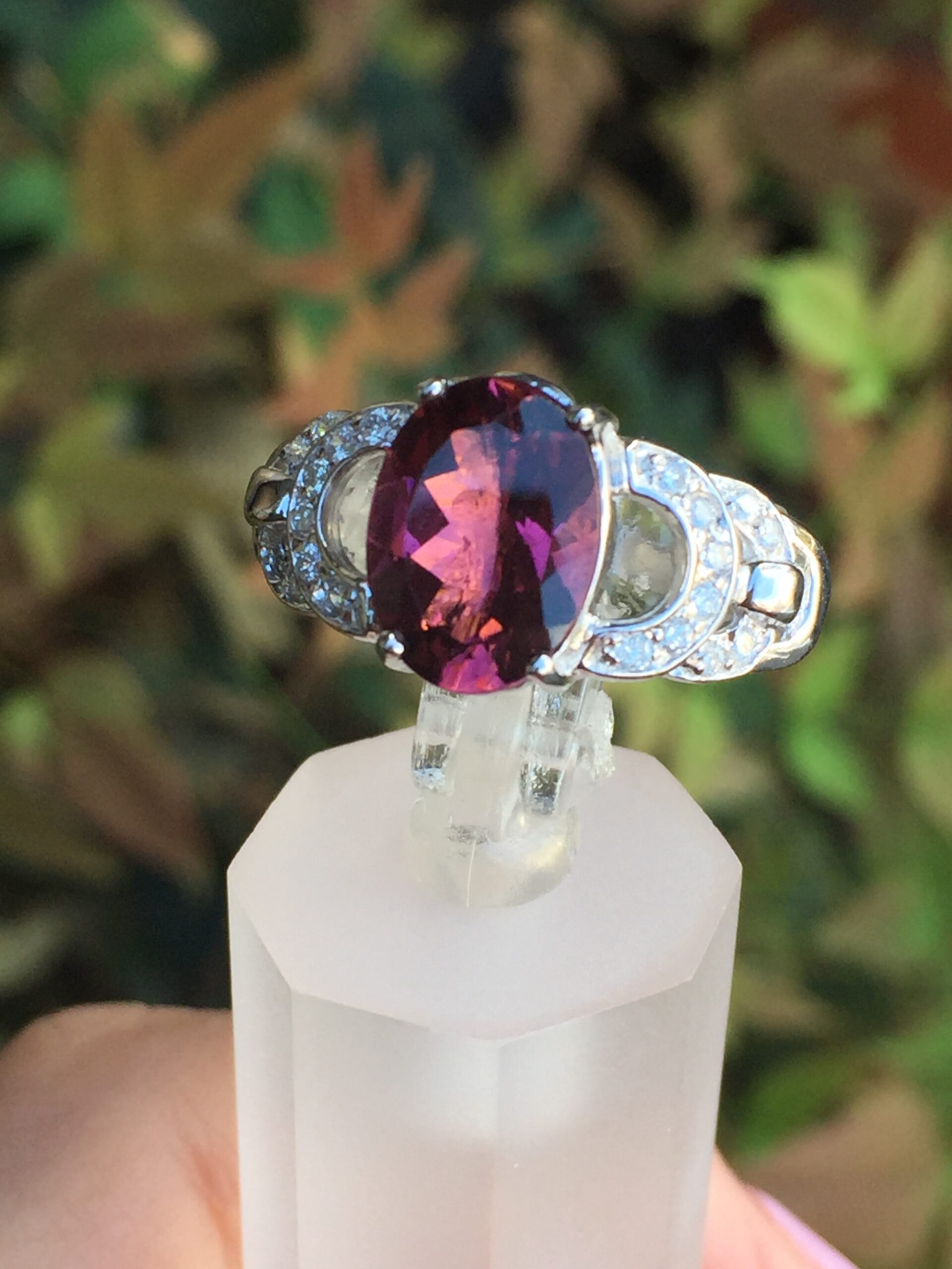 18k White Gold 2.59ct Pink Tourmaline & Diamonds Ring - Image 3